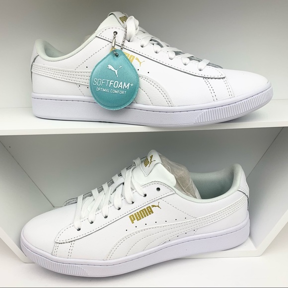 Puma Shoes - Puma Vickky Leather Sneakers Soft Foam Streetwear